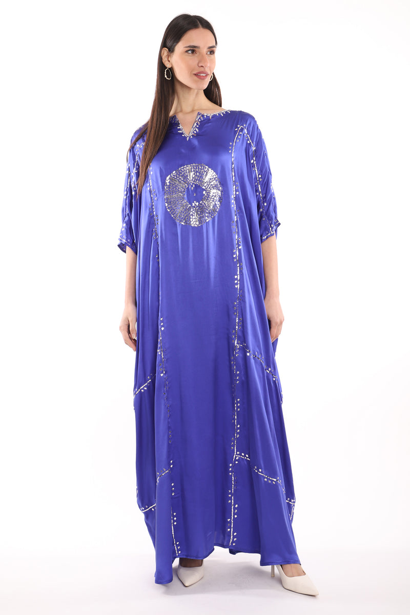 Baalbek Silk Tareq Royal Blue Dress
