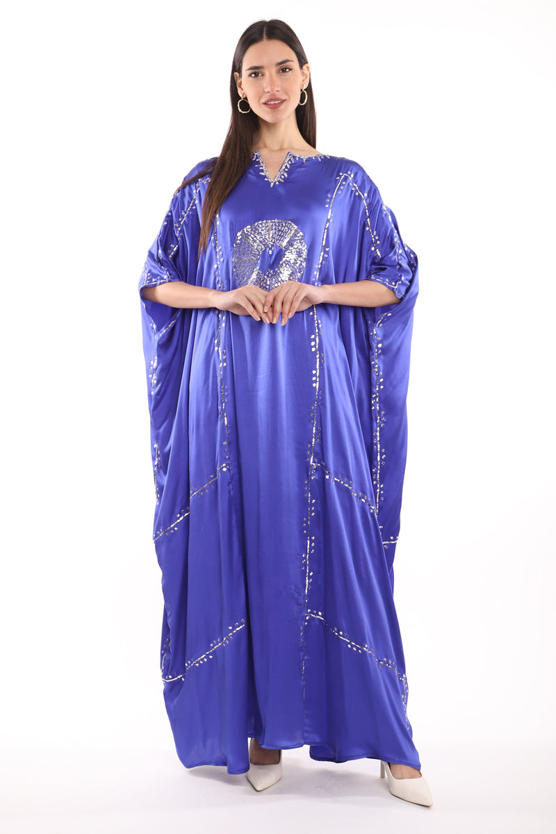 Baalbek Silk Tareq Royal Blue Dress