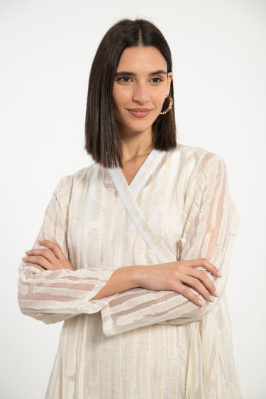 Badriyya Linen Ivory Dress