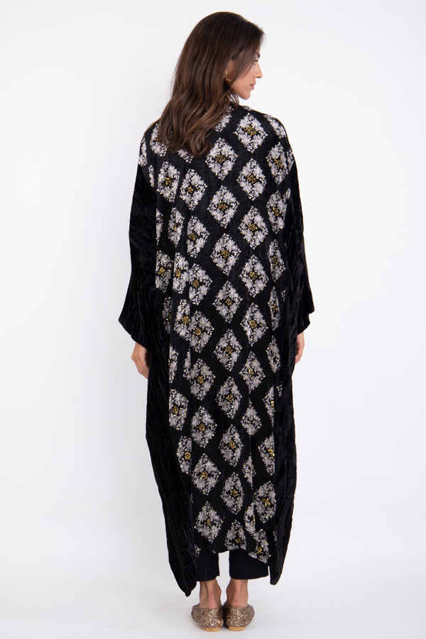 Kim Velvet Black Abaya