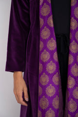 Malaki Velvet Purple Coat