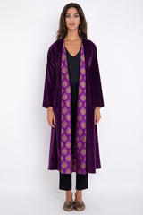 Malaki Velvet Purple Coat