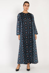 Khayali Velvet & Cotton Ottoman Dress