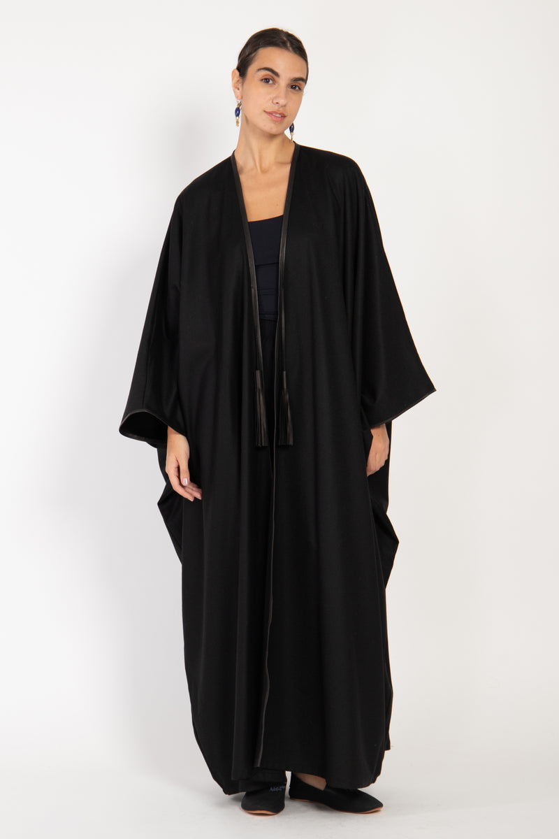 Loro Piana Cashmere Charcoal Black Abaya