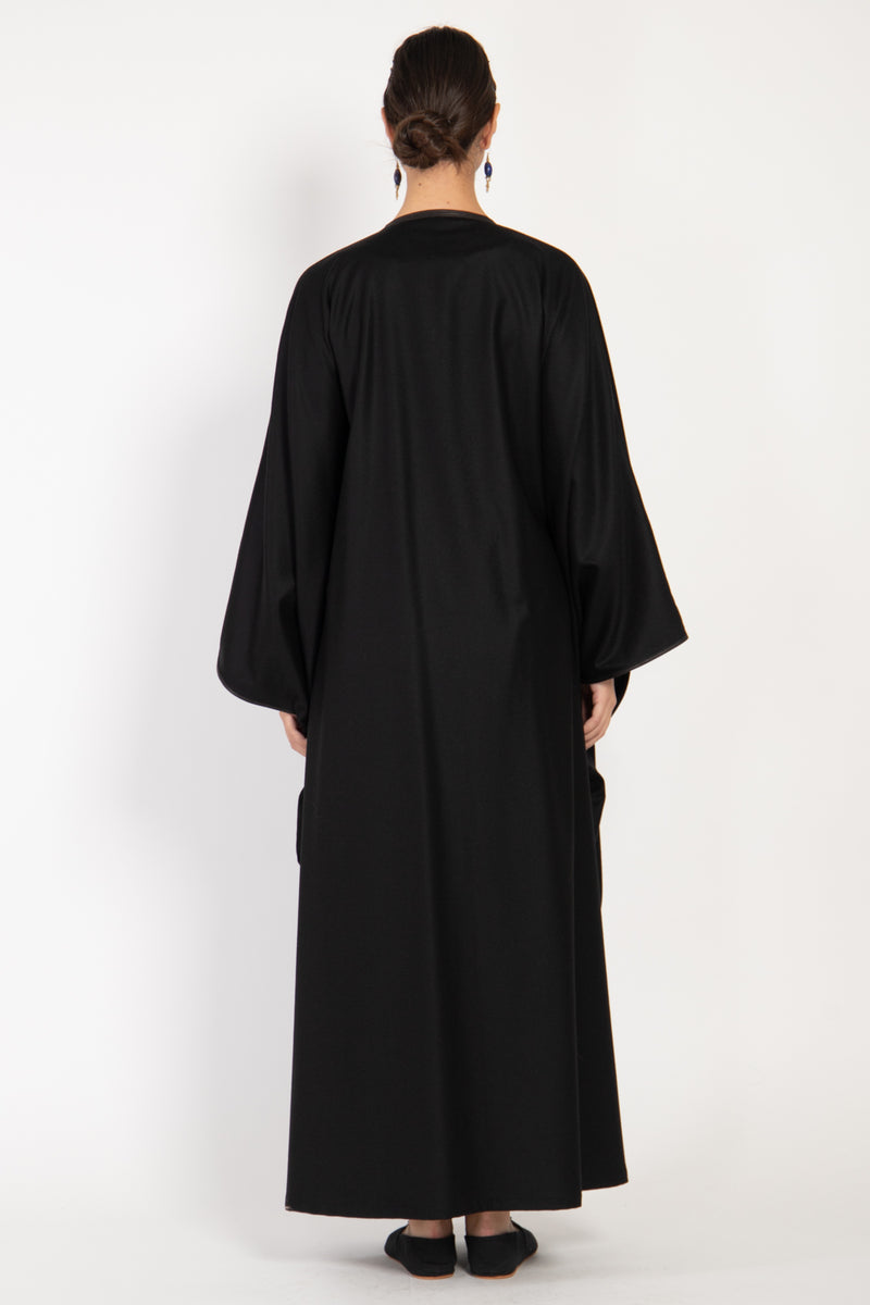 Loro Piana Cashmere Charcoal Black Abaya