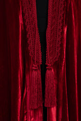 Classic Silk Velvet Red Abaya