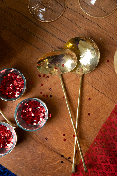 Brass Serving Spoons Set