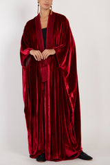 Classic Silk Velvet Red Abaya