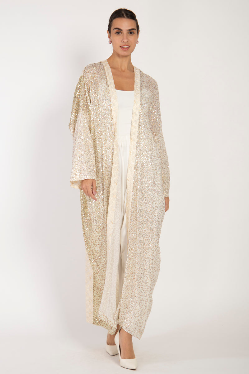 Kim Silk Georgette Sequins Abaya