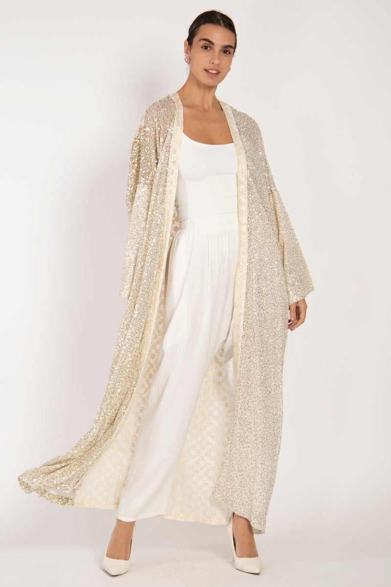 Kim Silk Georgette Sequins Abaya