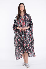 Hiba Linen Printed Ikat Dress