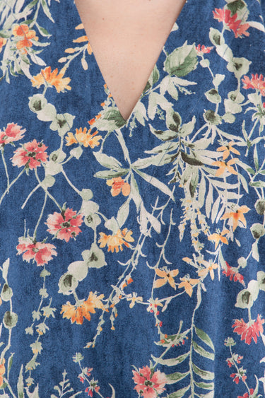 Nusayba Linen & Cotton Navy Dress