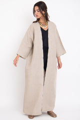 Fatima Linen Hand Embroidered Abaya