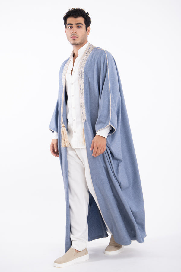 Loro Piana Cashmere Light Blue Abaya