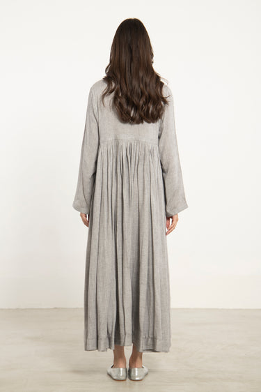 Zamzam Wool Dress – Light Grey