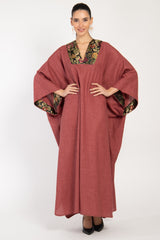 Adan Wool Blend Old Pink Kaftan