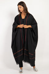 Foulard Wool Black & Red Abaya