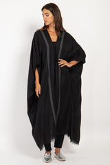 Foulard Wool Black & Grey Abaya