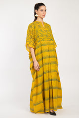 Noujoud Cotton Handloom Yellow Dress