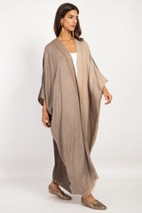 Foulard Wool Brown & Light Brown Abaya