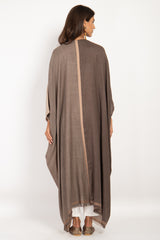 Foulard Wool Brown & Light Brown Abaya