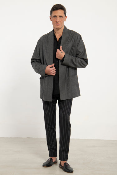 Khaled Wool & Cashmere Grey Jacket