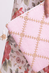 Hawwa Cotton Silk Pink Pouch