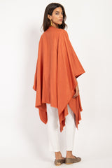 Loro Piana Cashmere Orange Poncho