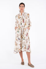 Remy Cotton Printed Birds Dress