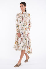 Remy Cotton Printed Birds Dress