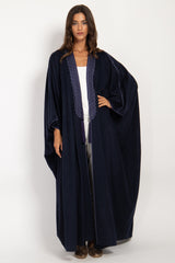 Loro Piana Cashmere Navy & Purple Abaya