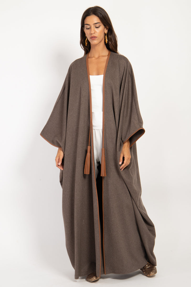 Loro Piana Wool Light Brown Abaya