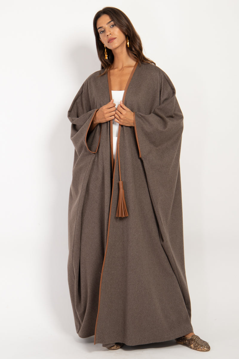 Loro Piana Wool Light Brown Abaya