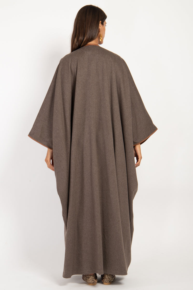 Loro Piana Wool Light Brown Abaya