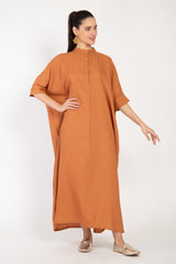 Helen Wool Blend Rust Dress