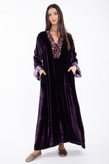 Husna Velvet Purple Dress