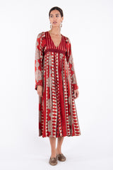 Kinda Silk Printed Red Dress