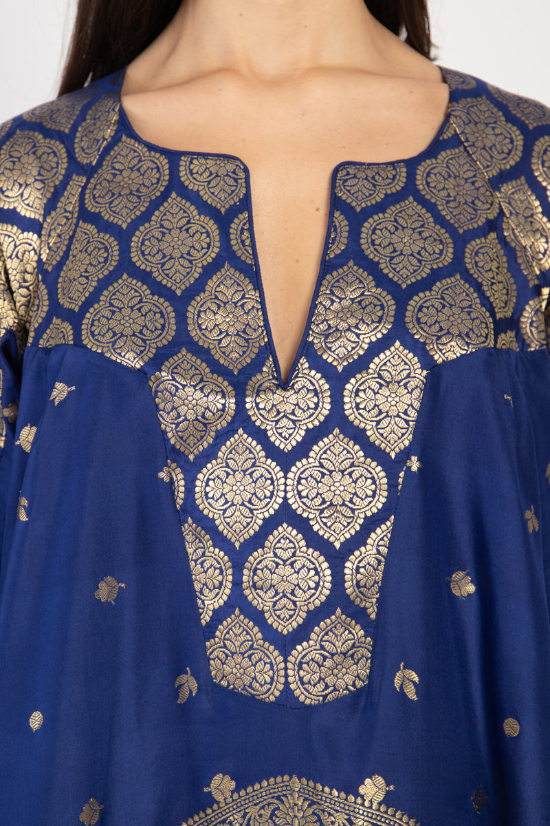 One-Of-A-Kind Rania Silk Royal Blue Dress