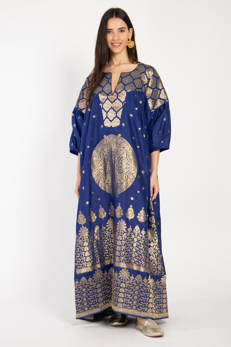 One-Of-A-Kind Rania Silk Royal Blue Dress