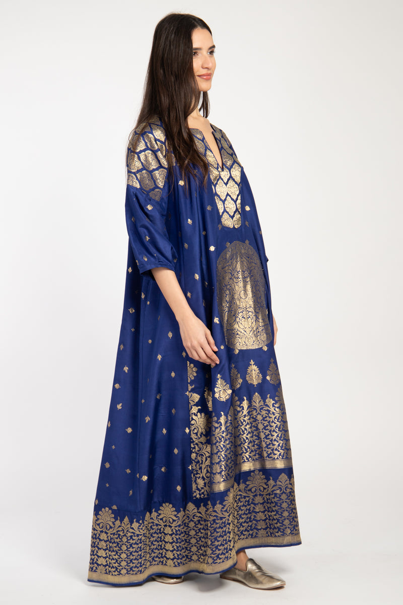 One-Of-A-Kind Rania Silk Royal Blue Dress