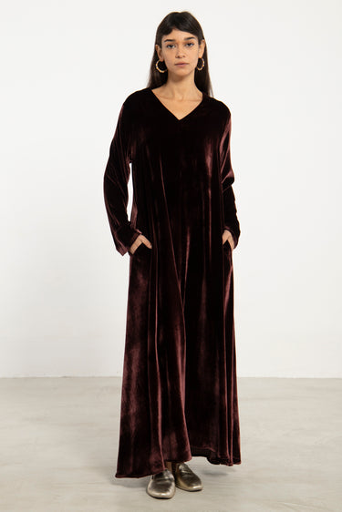 Nina Silk Velvet Dress