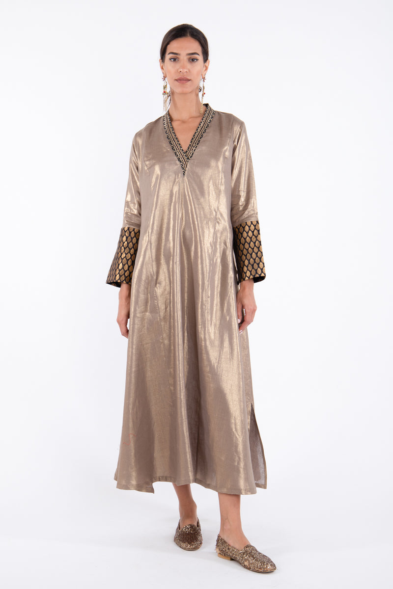 Soula Linen Gold Dress