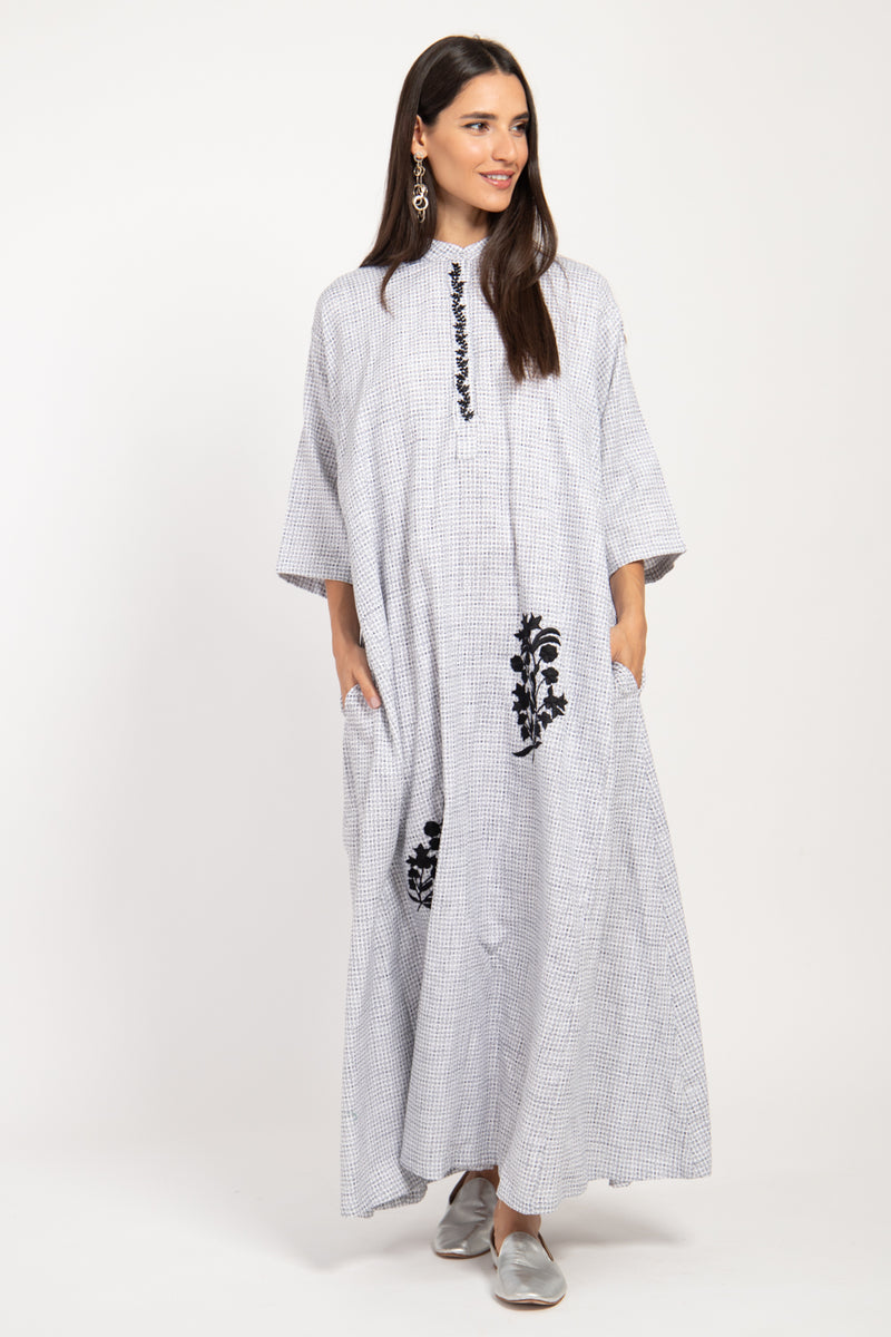 Dakka Cotton Black & White Jellaba