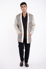 Khaled Silk Striped Jacket