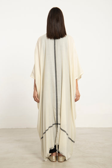 Wool Off White Abaya