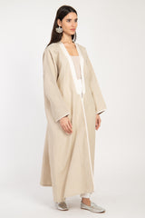 Classic Linen Natural Abaya