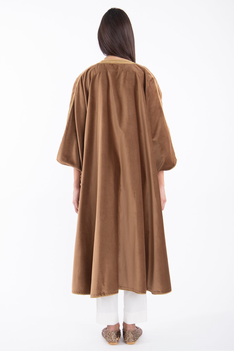 Classic Velvet Chestnut Abaya