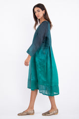 Haniya Raw Silk Ombré Dress