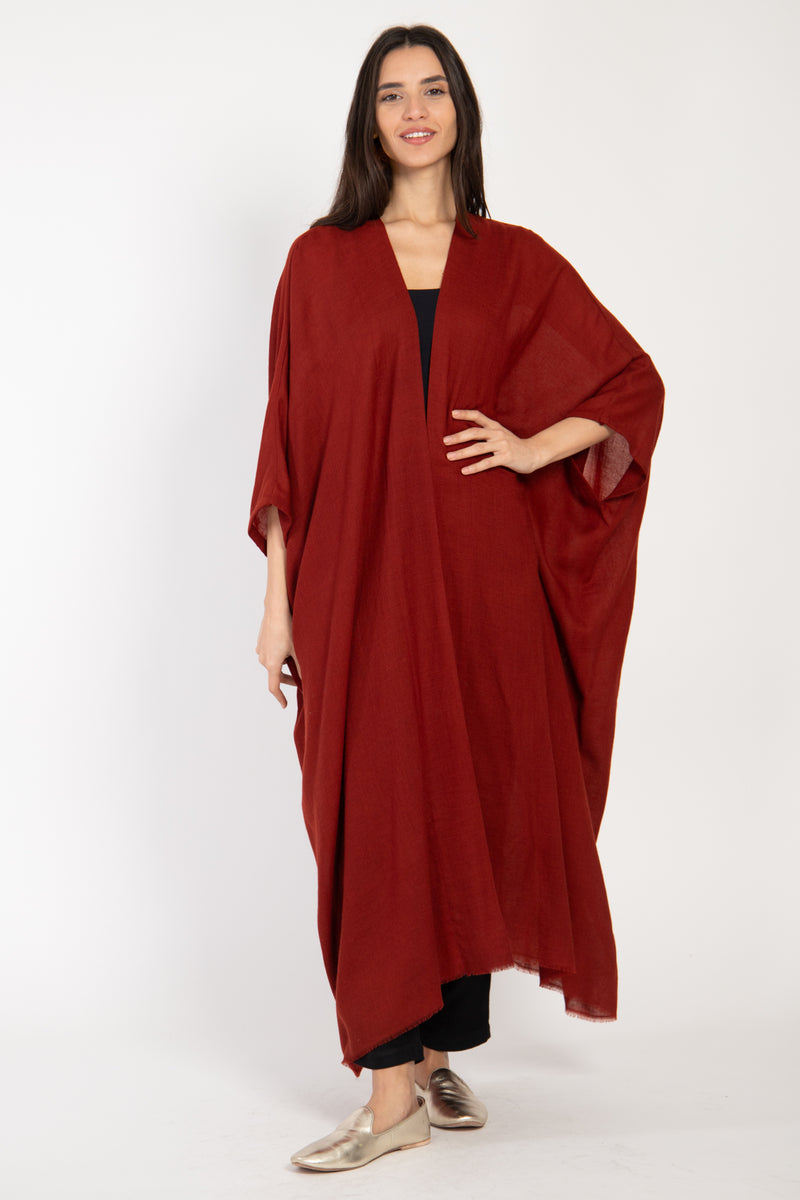 Wool Burgundy Abaya