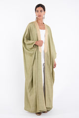 Classic Linen Olive Green Abaya